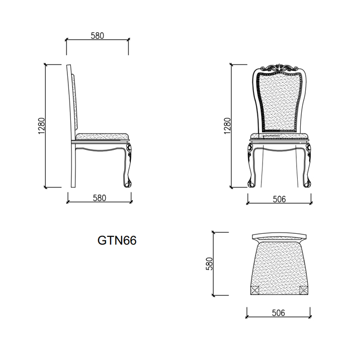 Bản vẽ kỹ thuật ghế giám đốc GTN66
